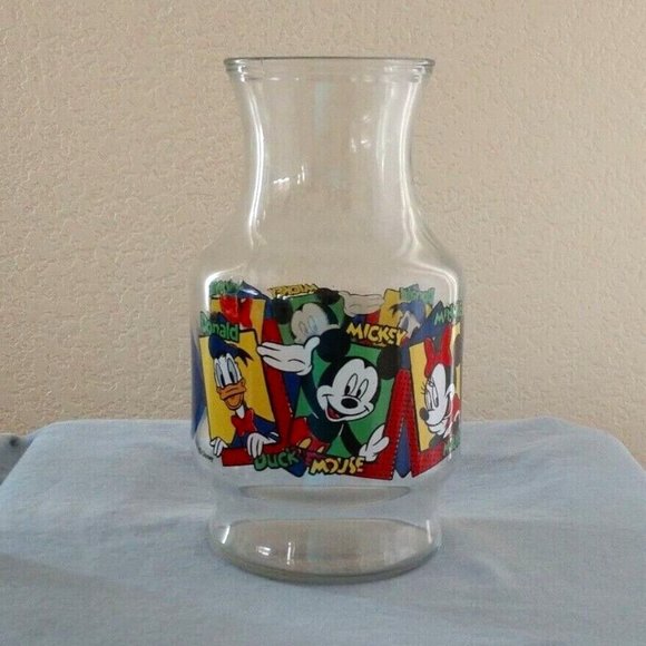 DISNEY JUICE CARAFE HAWKING GLASSWARE PITCHER MICKEY MOUSE - Picture 11 of 14